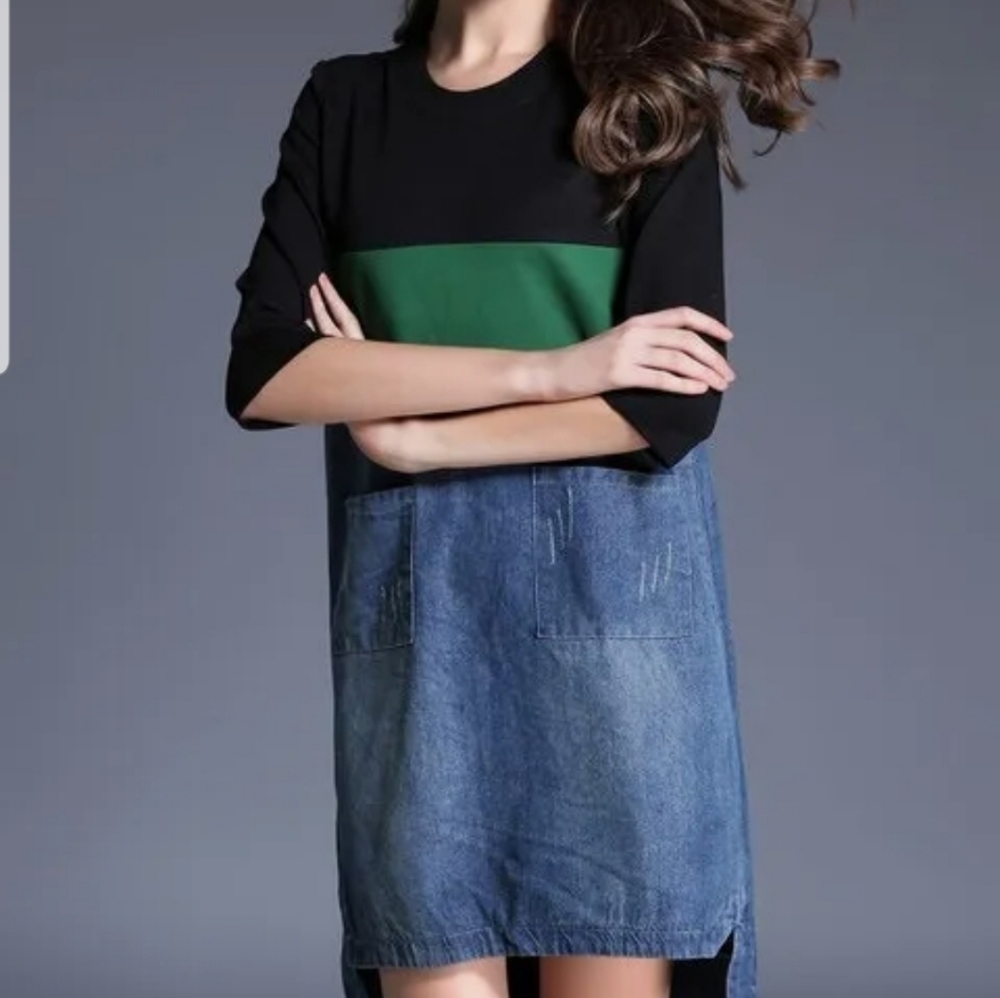 Womens  denim dress-tunic, size US 8/ CN L, NEW